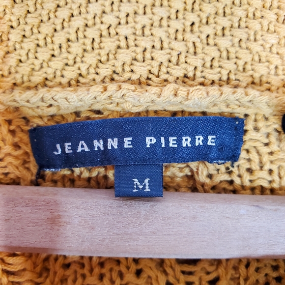 Jeanne Pierre Yellow Knit Sweater Dress M - Picture 10 of 12